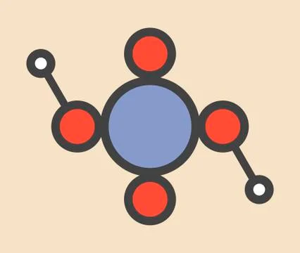 Chromic acid molecule Stock Illustration