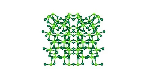 Chromic chloride molecular structure isolated on white Stock Illustration