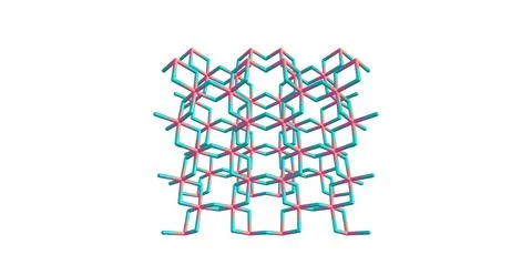 Chromic chloride molecular structure isolated on white Stock Illustration