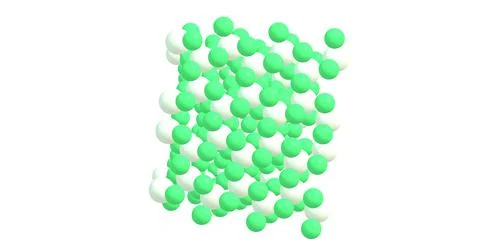 Chromic chloride molecular structure isolated on white Stock Illustration