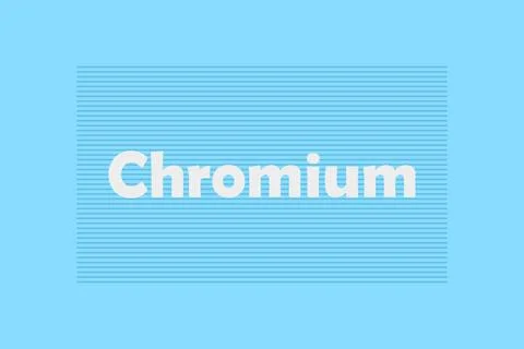 Chromium bold flat typography text vector illustration. Stock Illustration