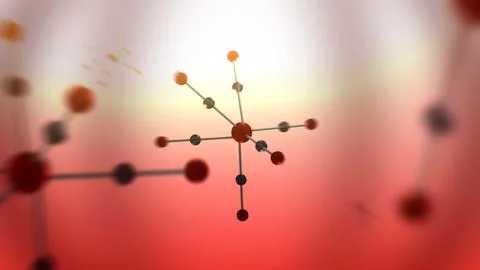 Chromium Carbonyl Molecule or Compound 3D Animation 2000 Stock Illustration