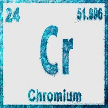 Chromium Chemical Element Blue on White Stock Illustration