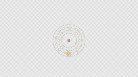 Chromium Cr Bohr Atom Model Clean No Text Animation Video Overlay Alpha 4K Stockbeeldmateriaal 339370985
