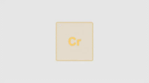 Chromium Cr Periodic Table Element Tile Clean No Text Animation Video Overlay Al Видео 339370930
