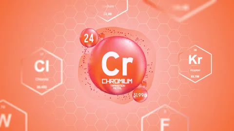 Chromium Periodic Element Cell Stock Footage 314271973