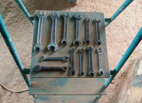 Chromium vanadium wrenches Stock Photos