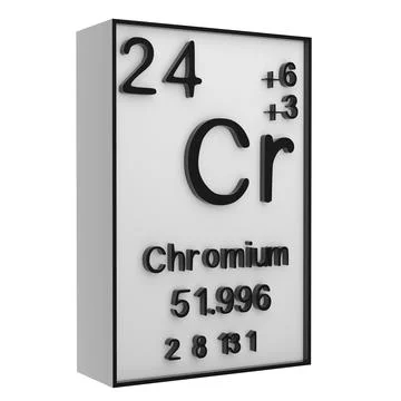 Chromium,Phosphorus on the periodic table of the elements on white blackgro.. イラスト素材