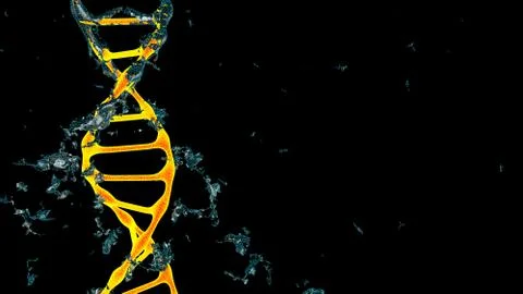 Chromosome . 3D render Illustrazione stock