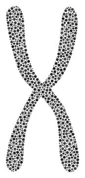 Chromosome Collage of Dots Stock Illustration