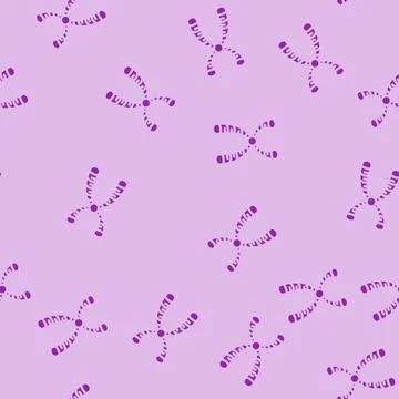 Chromosome genetic engineering glyph vector seamless pattern Stockillustratie