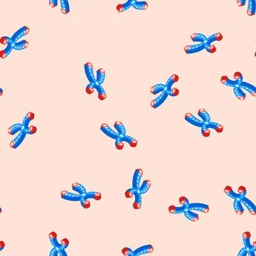 Chromosome genetic engineering isometric icon seamless pattern Stockillustratie