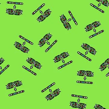 Chromosome genetic engineering vector seamless pattern 스톡 일러스트
