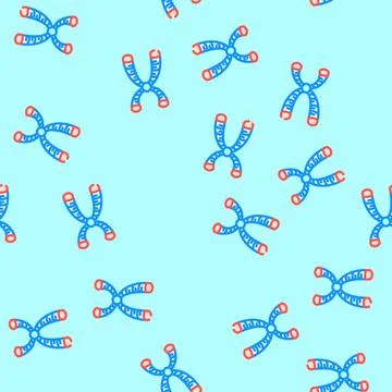 Chromosome genetic engineering vector seamless pattern Stockillustratie
