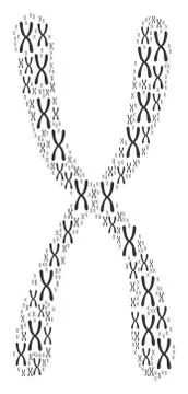 Chromosome Icon Collage Stock Illustration
