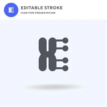 Chromosome icon vector, filled flat sign, solid pictogram isolated on white 스톡 일러스트