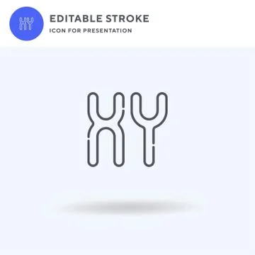 Chromosome icon vector, filled flat sign, solid pictogram isolated on white Illustrazione stock