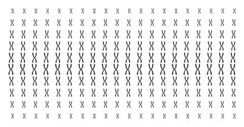 Chromosome Shape Halftone Effect Stock Illustration