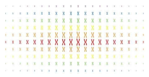 Chromosome Spectral Halftone Effect Stock Illustration