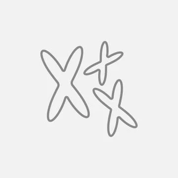 Chromosomes line icon 스톡 일러스트