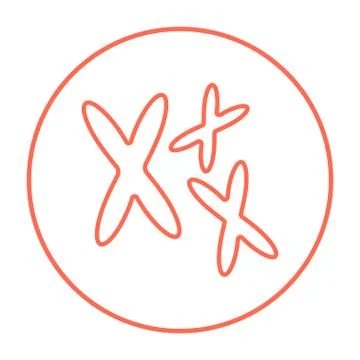 Chromosomes line icon Stock Illustration