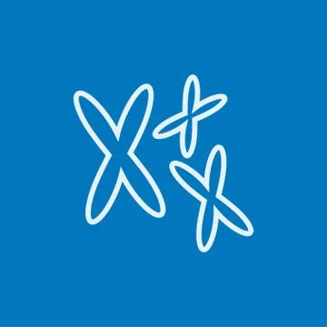 Chromosomes line icon Stock Illustration