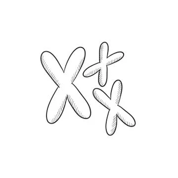 Chromosomes sketch icon Illustrazione stock