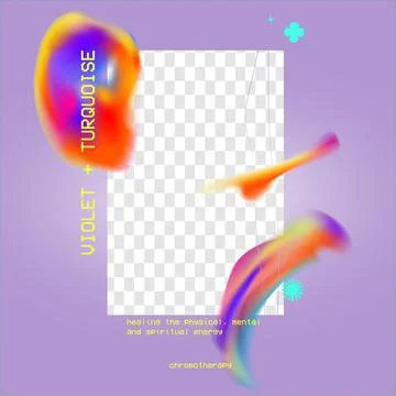 Chromotherapy Banner. Healing Physical Mental and Spiritual energy. Violet Stock Illustration