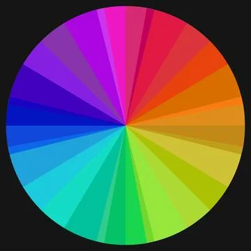 Chromotic color wheel guide. Vector circle Stockillustratie