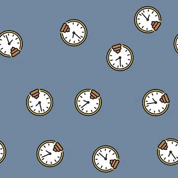 Chronic diarrhea disease symptom vector seamless pattern Stock Illustration