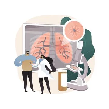 Chronic obstructive pulmonary disease abstract concept vector illustration. Stock Illustration