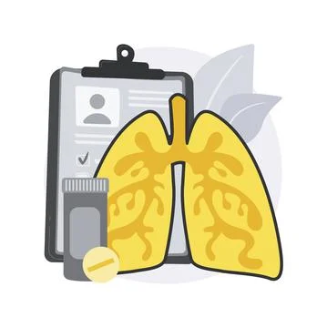 Chronic obstructive pulmonary disease abstract concept vector illustration. Stock Illustration
