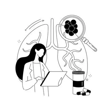 Chronic obstructive pulmonary disease abstract concept vector illustration. Stock Illustration