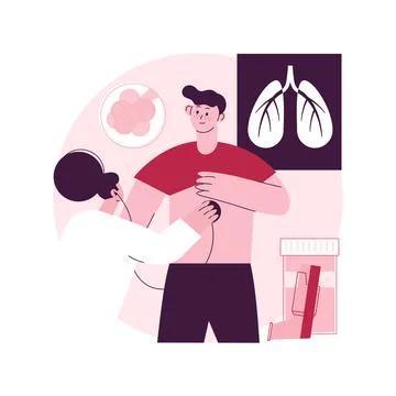 Chronic obstructive pulmonary disease abstract concept vector illustration. Stock Illustration