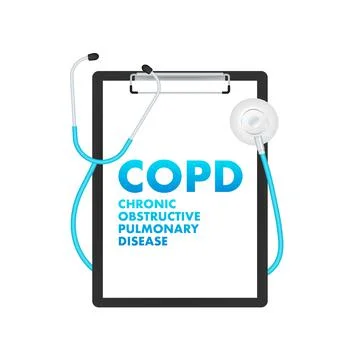 Chronic obstructive pulmonary disease. Isolated vector illustration. Abstract Stock Illustration