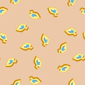 Chronic obstructive pulmonary disease isometric icon seamless pattern Stock Illustration