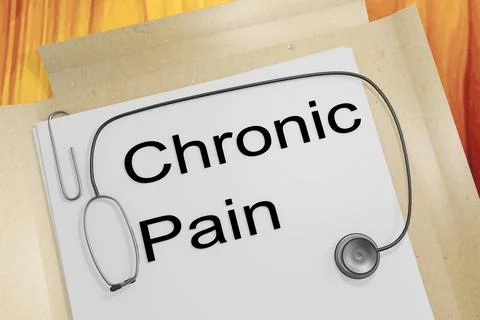 Chronic Pain concept 스톡 일러스트