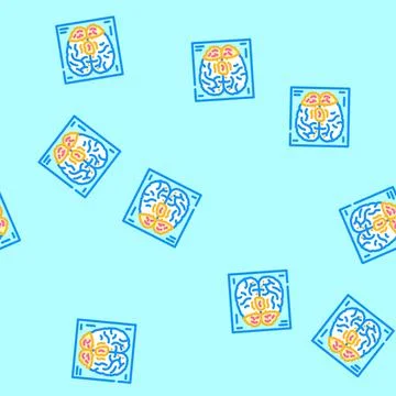 Chronic traumatic encephalopathy vector seamless pattern Stock Illustration