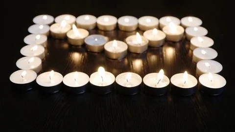Chronicler writes in the candlelight Stock Footage 72245161