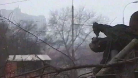 Chronicles of the Chechen war. 1994-1996. City Grozniy. Archive (9) Stock-Footage 235066681