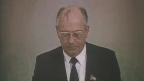 Chronicles of the Chernobyl disaster. Gorbachev's speech apr 1986 (5) Stock-Footage 232797399