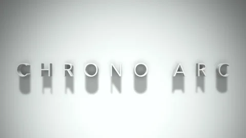 Chrono arc 3D title animation with shadows on a white background Stock Footage 297381127