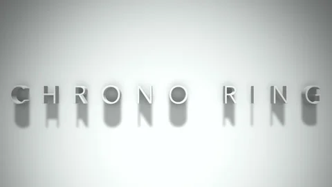 Chrono ring 3D title animation with shadows on a white background Stock Footage 297800266