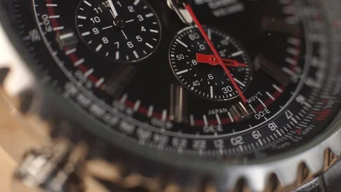 Chronograph close up Stock Footage 85579501