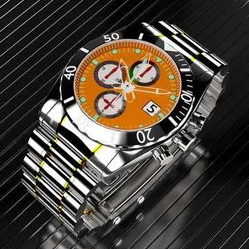 Chronograph watch. Stock Illustration