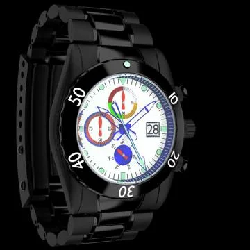 Chronograph watch. Stock Illustration