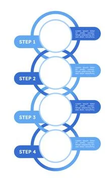 Chronological sequence empty infographic template Stock Illustration