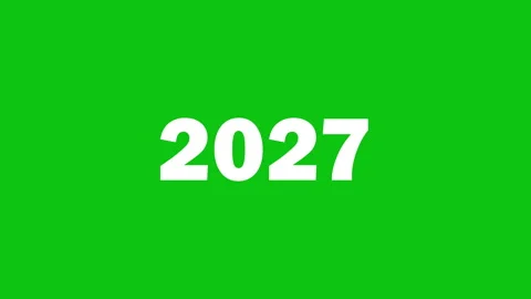 Chronological Year Transition 2000-2028 Green Screen Timeline Stock Footage 341883357