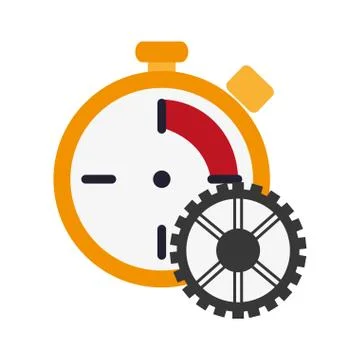 Chronometer and gear  icon Illustrazione stock