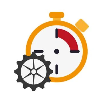 Chronometer and gear  icon Stock Illustration